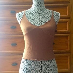 Forever 21 Cropped Brown Tank Top